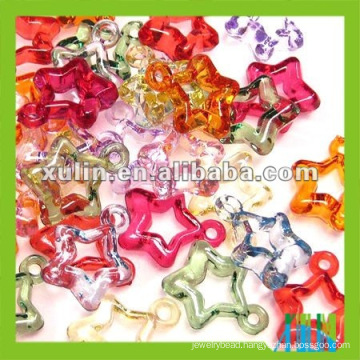 fashion lovely star acrylic bead, clear hollow acrylic beads